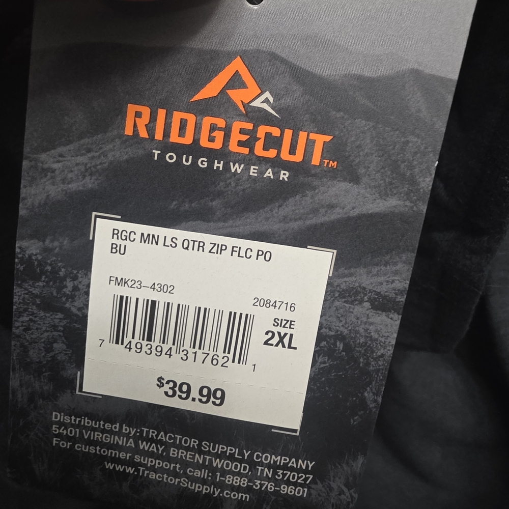 🆕 NWT Ridgecut 1/4 Zip Dark Navy Pullover 🆕 - Picture 7 of 7
